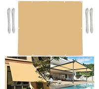 Tenda parasole per esterni, 1,7 volte, antipioggia, protezione UV, con corda inclusa, per patio, giardino e terrazza, elegante struttura rossa per l'estate