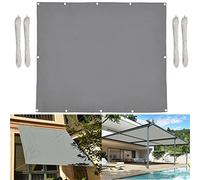 Tenda parasole per esterni, 1,7 volte, antipioggia, protezione UV, con corda inclusa, per patio, giardino e terrazza, elegante struttura rossa per l'estate