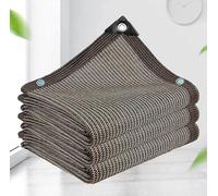 Tenda parasole per esterni, 3 x 3 m e 4 x 6 m, resistente al calore, in tessuto per patio, facile installazione, colore bianco e marrone militare