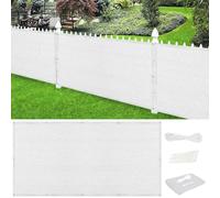 Tenda parasole per esterni, 40 x 150 cm, rettangolare, protezione dai raggi UV, antivento, con occhielli, per piante da piscina, villa, serra, colore: bianco