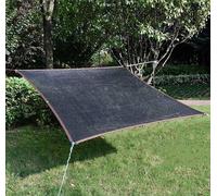 Tenda parasole per esterni, 5 x 4 m, rettangolare, impermeabile e resistente al calore, per terrazze, terrazze e giardini, protezione solare, colore nero