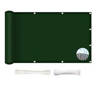 Tenda parasole per esterni, 8 x 10 m, 95% UV, in HDPE, poliestere, per giardino, piscina, terrazza, balcone, verde scuro, resistente, per protezione del patio.