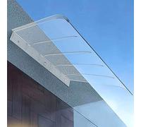 Tenda parasole per esterni e patio, protezione UV e pioggia, tenda da ingresso silenziosa con copertura in policarbonato trasparente (50,8 x 170,2 cm) per una migliore schermatura dagli agenti