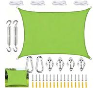 Tenda parasole per esterni, impermeabile, protezione UV, design rettangolare per giardino, patio, include kit di corda, adatto per aree di 2 x 3 m, facile installazione