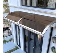 Tenda parasole per esterni marrone, per finestre e porte, impermeabile, protezione da neve e UV, staffa in metallo inclusa, 60 x 360 cm, perfetta per terrazze, balconi e ingressi