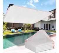 Tenda parasole per esterni, per patio, giardino, traspirante, con occhielli, resistente al vento, per balcone e serra (2 x 12 m)