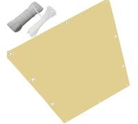 Tenda parasole per esterni, protezione dai raggi UV, 1 x 5 m, resistente alle intemperie, per balcone e patio, include corde di fissaggio, colore crema per la massima protezione solare
