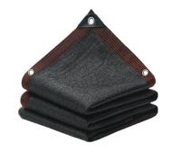 Tenda parasole per esterni, protezione dai raggi UV, traspirante, rettangolare, con occhielli e corde, perfetta per balcone, terrazza, giardino e campeggio (nero, 400 x 1000 cm)