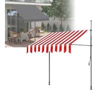 Tenda parasole per esterni, regolabile, con manovella, per balcone, impermeabile, resistente ai raggi UV, per giardino e cortile, altezza e angolo personalizzabili