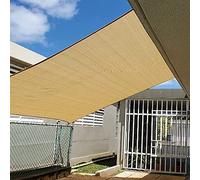 Tenda parasole per esterni, rettangolare, in tessuto per patio, giardino e prato, blocco UV 65%, varie dimensioni da 3,2 x 3,2 'a 20x26 ', perfetto per l'ombra del cortile