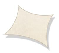 Tenda parasole per esterni, rettangolare, protezione UV al 95%, bordi e angoli rinforzati, anelli a D in acciaio inox, per patio, terrazza e prato (1,2 x 2 m)