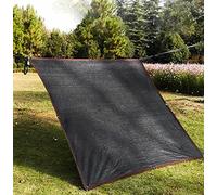 Tenda parasole per ombrelloni da patio, resistente ai raggi UV, per piante e fiori all'aperto, soluzione perfetta per proteggere dal sole e comfort, 5 x 5 m, colore: nero