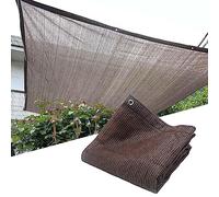 Tenda parasole per patio, 90% di protezione dai raggi UV, in tessuto con occhielli, per giardino, balcone, terrazza, colore marrone, dimensioni: 4 x 4 m