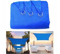 Tenda parasole per patio, protezione dai raggi UV, dimensioni e colori personalizzati, protezione laterale per balcone senza fori, con anello a D, tenda da giardino resistente alle intemperie, blu, 2