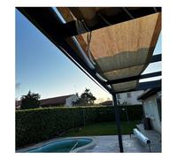 Tenda parasole per pergola da esterno, 0,8 x 3 m, tessuto resistente con occhielli, per giardino, patio, protezione solare per terrazze e terrazze
