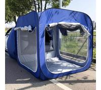Tenda parasole per portellone posteriore, per auto, campeggio, facile installazione, design pop-up, con portico di estensione per collegamento posteriore del veicolo