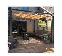 Tenda parasole personalizzabile a onde retrattili, resistente ai raggi UV, in HDPE, per esterni, copertura per tetto (W0,8 x L6 m/W2,62 x L19,7 m)