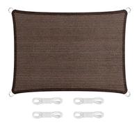 Tenda parasole personalizzata, 120 x 310 cm, 95% protezione dai raggi UV, tessuto con anello a D e cordino, per giardino esterno, soluzione resistente all'ombra marrone