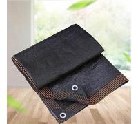Tenda parasole piccola, colore nero, 3 x 3 cm, distanza dei fori 1 m, con occhielli, telone a rete termoisolante per giardino, serra, patio, rete per la privacy, nero, 3 x 4 m