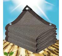 Tenda parasole, piccola, in tessuto nero, 3 x 3 cm, antivento, anti-invecchiamento, traspirante, per giardino, serra, patio, rete per la privacy, marrone, 3 x 3 m