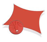 Tenda parasole pieghevole resistente, 2 x 2 m, impermeabile, per patio, giardino e posto auto coperto, blocco della luce solare al 97%, protezione UV, resistente, arancione