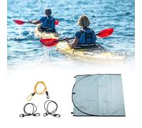 Tenda parasole portatile per kayak e canoa, 125 x 110 cm, impermeabile, in tessuto Oxford, con aste di supporto in alluminio, per barca singola (7)