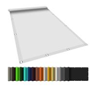 Tenda parasole quadrata, 160 x 250 cm, resistente ai raggi UV al 98%, impermeabile, resistente agli strappi, per patio, giardino, terrazza e campeggio, tenda parasole bianca con corde