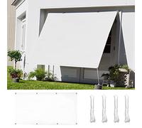 Tenda parasole quadrata, 2 x 7 m, impermeabile, 95% UV, copertura per pergola, con attacco, perfetta per esterni, giardino, patio, feste, colore bianco, 22439