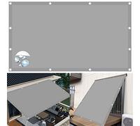 Tenda parasole quadrata, 4,5 x 6 m, protezione UV al 98%, resistente al vento, con corde di fissaggio, per giardino, patio, campeggio, colore grigio chiaro