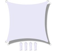 Tenda parasole quadrata 5 m x 5 m, impermeabile e resistente ai raggi UV, per patio, giardino, ristorante, cortile, garage, vela di protezione solare per una maggiore vita all'aperto
