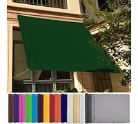 Tenda parasole quadrata, 5 x 6,5 m, protezione UV 95%, impermeabile, per piante da giardino e aiuole, ideale per patio e balconi, 5 x 6,5 m, colore verde scuro