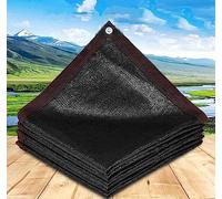 Tenda parasole quadrata da giardino, 90% tessuto parasole, per pergola, privacy, protezione per esterni, per proteggere piante, fiori, patio, colore nero, 3 x 3 m