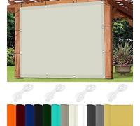 Tenda parasole quadrata impermeabile, 2,5 x 3,2 m, protezione UV al 98%, in poliestere, con 4 corde da 1,5 m, per pergola, patio, giardino, prato, colore avorio.
