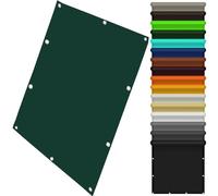 Tenda parasole quadrata impermeabile, 200 x 270 cm, protezione UV e resistente alle intemperie, ideale per balcone, terrazza, campeggio, piscina, verde scuro, con corde di fissaggio