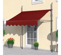 Tenda parasole regolabile per esterni, retrattile, 100 x 120 cm, in poliestere, per cortile, giardino, balcone, a righe, colore nero, protezione dai raggi UV, resistente alle intemperie