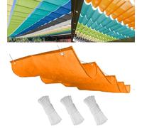 Tenda parasole regolabile retrattile a onde 2,5 volte protezione UV 95% impermeabile in tela con occhielli per pergolato esterno giardino e balcone