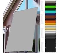 Tenda parasole resistente ai raggi UV, 1,6 x 2,2 m, rettangolare, impermeabile, per patio, giardino, piscina, grigio chiaro, con corda inclusa