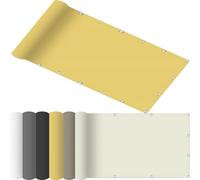 Tenda parasole resistente ai raggi UV, 150 x 300 cm, con corde di fissaggio, rettangolare, per balcone, patio, attività all'aperto, colore crema, protezione resistente alle intemperie