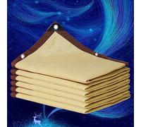 Tenda parasole resistente ai raggi UV, 6 x 4 m, per esterni, per giardino, balcone e tetto, antipolvere, blocco del calore, colore beige, perfetta per terrazze e cortili