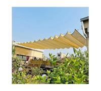 Tenda parasole resistente, colore beige, 90% con blocco UV, scorrevole, copertura di ricambio per tetto di pergole e terrazze, larghezza 3,1 x lunghezza 9,6 x lunghezza 100 m