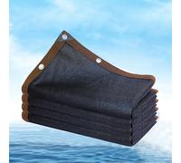 Tenda parasole, rete ombreggiante 80% -95% tessuto ombreggiante in tessuto nero resistente ai raggi UV, per serre, piante, bordo nastrato con occhielli, per posto auto, terrazza, giardino