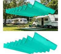 Tenda Parasole Retrattile 1.8 x 9.5 m in Pes 185 G M², Protezione Raggi UV 98%, Impermeabile e Antivento, Tenda a Vela Ombreggiante Quadrata per Terrazza Patio Piscina, Blu Cielo