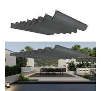 Tenda Parasole Retrattile 130 x 180 cm Protezione Dai Raggi Uv, Resistente, Impermeabile, con Occhielli e Corda Retrattile Vele Wave Shade per Verande Balcone Traliccio, Grigio Scuro