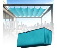 Tenda Parasole Retrattile 210 x 160 cm Regolabile, Protezione Solare, Resistente Ai Raggi UV Tenda da Sole Pergola Regolabile a Vela Giardino per Serre Giardino, Blu Cielo