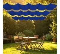 Tenda Parasole Retrattile 500 x 500 cm Impermeabile Tenda da Sole Esterno con Occhielli Resistente Agli Strappi per Esterno, Terrazzo, Giardino, Balcone, Patio, Blu Scuro