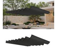 Tenda Parasole Retrattile 60 x 730 cm Impermeabile, Protezione Dai Raggi Uv, Resistente, con Occhielli e Corda Tenda Vela Protezione UV per Verande Balcone Traliccio, Nero