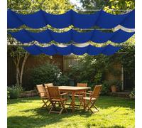Tenda Parasole Retrattile 650 x 500 cm Personalizzabile Tenda da Sole Pergolato Resistente per Esterno, Terrazzo, Giardino, Balcone, Patio, Blu Scuro