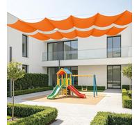 Tenda Parasole Retrattile 800 x 360 cm Personalizzabile Vele Parasole con Occhielli Resistente per Esterno, Terrazzo, Giardino, Balcone, Patio, Arancione