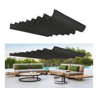 Tenda Parasole Retrattile 90 x 130 cm Protezione Dai Raggi Uv, Resistente, Impermeabile, con Occhielli e Corda Vela Wave Shade Retrattile per Verande Balcone Traliccio, Nero