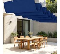 Tenda Parasole Retrattile 900 x 220 cm Impermeabile Telo Parasole per Esterni con Occhielli Resistente Agli Strappi per Terrazza, Pergola, Veranda, Giardino, Blu Scuro